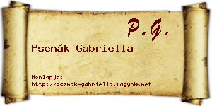 Psenák Gabriella névjegykártya